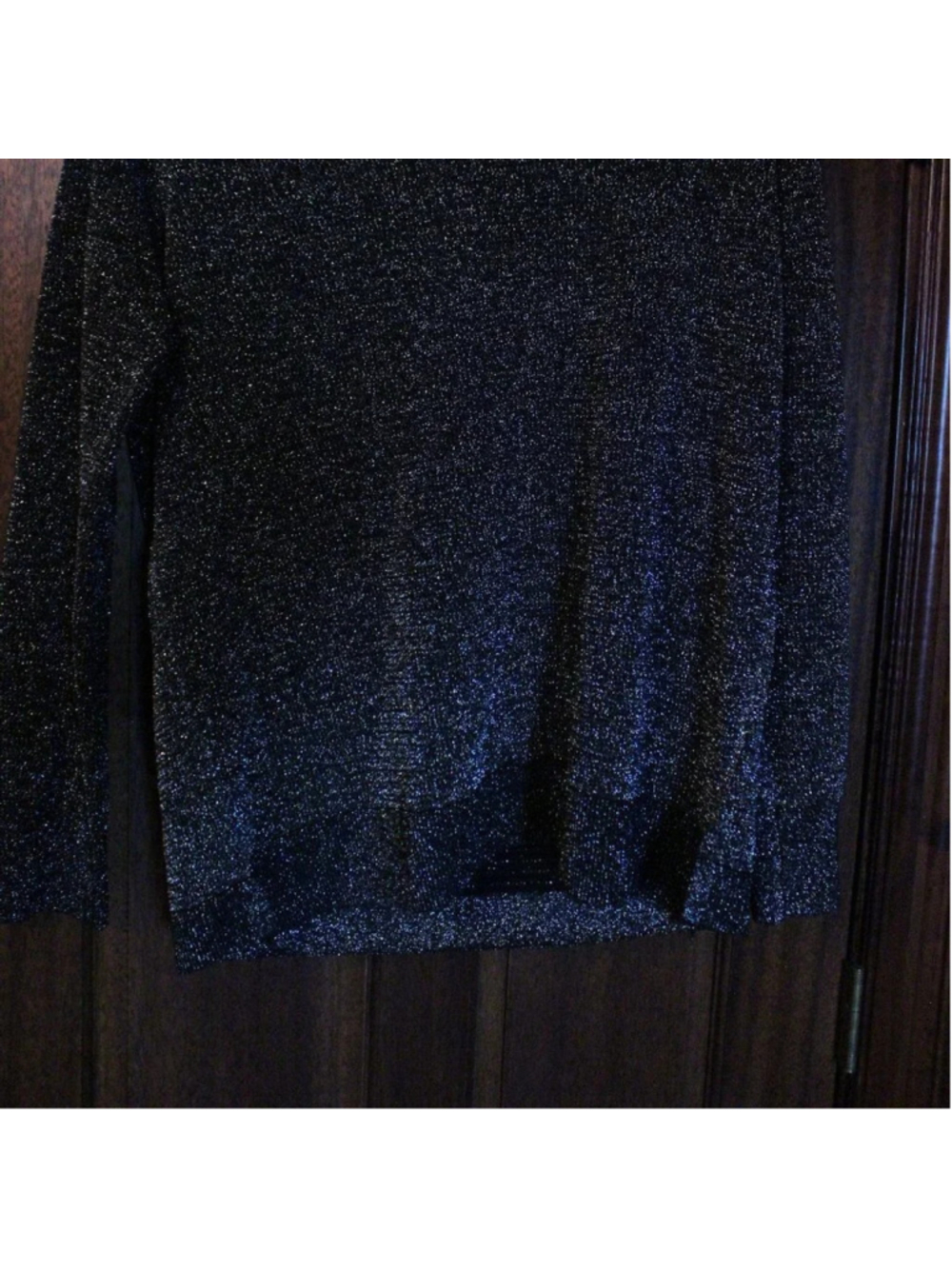 NYDJ Metallic Double V-Neck Sweater L - Picture 4 of 8